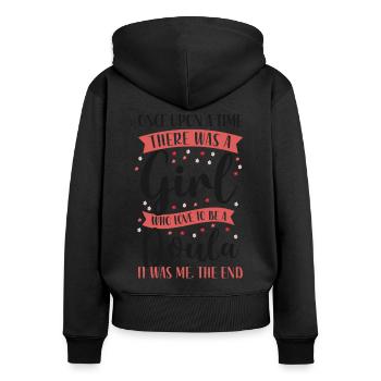Doula Birth Worker Once Upon A - Women's Premium Organic Zip Hoodie - black - Back - Julia (174cm)