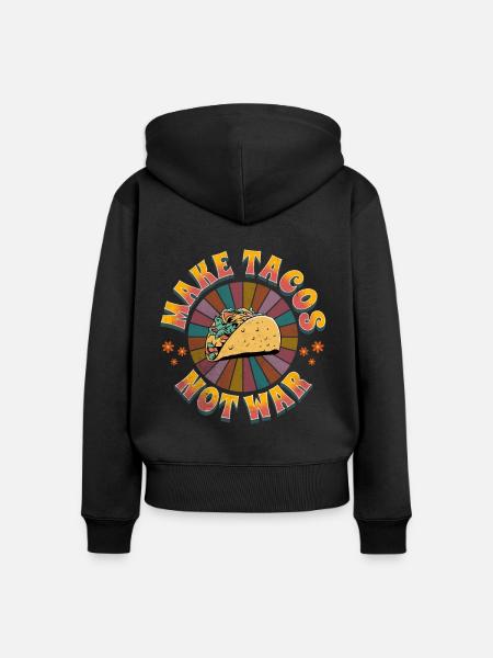 Taco - Frauen Premium Bio Zip Hoodie - Schwarz