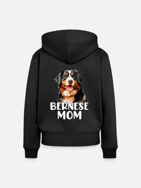 bernese mountain dog - Frauen Premium Bio Zip Hoodie - Schwarz