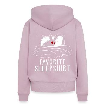Favorite Sleepshirt - Frauen Premium Bio Zip Hoodie - Altrosa - Hinten - Julia (174cm)