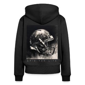 Touchdown du jour du match américain de football Gridiron - Sweat à capuche zippé Premium bio Femme - noir - Dos - Julia (174cm)