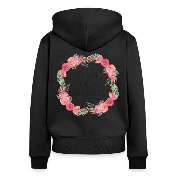 Nurse Midwife Birth Worker Midwife - Women's Premium Organic Zip Hoodie - black - Back - Julia (174cm)