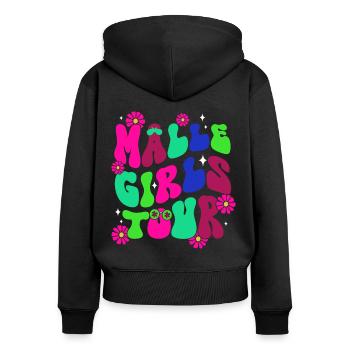 Malle Girls Tour - Frauen Premium Bio Zip Hoodie - Schwarz - Hinten - Julia (174cm)