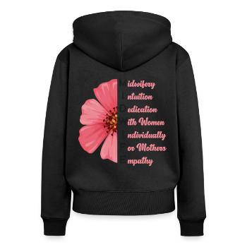 Nurse Midwife Birth Worker - Frauen Premium Bio Zip Hoodie - Schwarz - Hinten - Julia (174cm)
