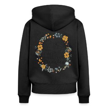 LD Labour And Delivery Nurse - Women's Premium Organic Zip Hoodie - black - Back - Julia (174cm)
