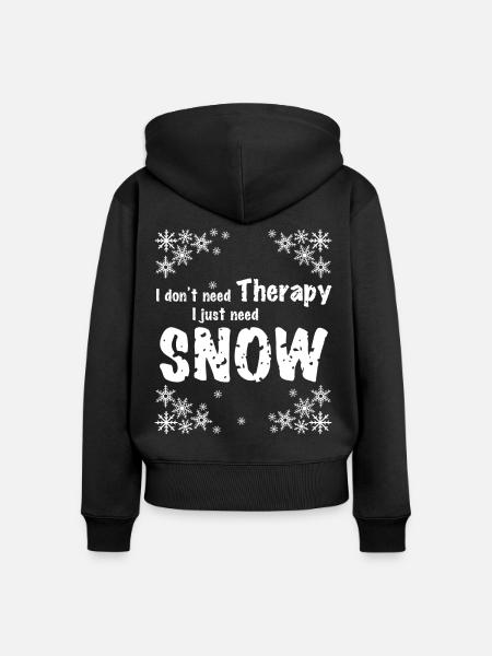 Snowflakes Snow Snowflake - Frauen Premium Bio Zip Hoodie - Schwarz