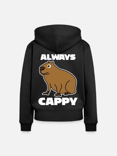 Capybaras Capybara - Frauen Premium Bio Zip Hoodie - Schwarz
