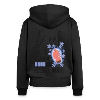 Doula Birth Worker Student Doula - Women's Premium Organic Zip Hoodie - black - Back - Julia (174cm)