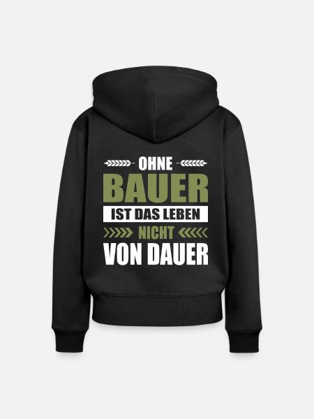 Bauernproteste 2024 Bauernprotest Bauerndemo Demo - Frauen Premium Bio Zip Hoodie - Schwarz