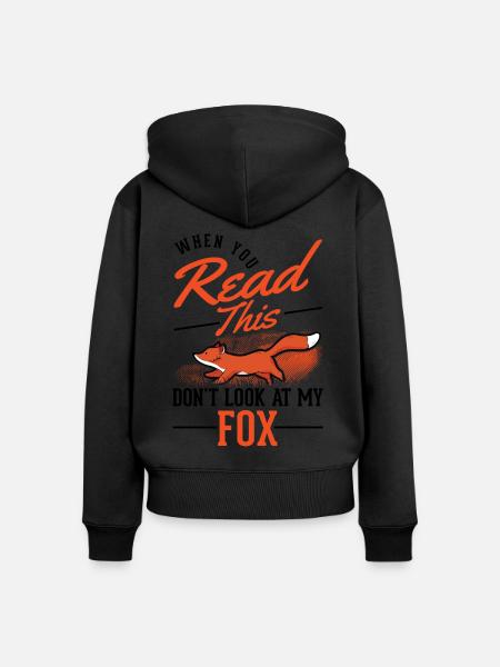 Fuchs Geschenk Rotfuchs - Frauen Premium Bio Zip Hoodie -
