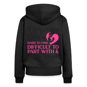 Doula Birth Worker A Truly Amazing - Women's Premium Organic Zip Hoodie - black - Back - Julia (174cm)