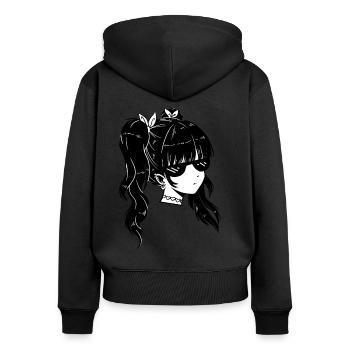 Girls Glasses Cool Sunglasses Kid Teens - Women's Premium Organic Zip Hoodie - black - Back - Julia (174cm)