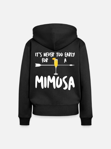 Mimosen Brunch Mimosa - Frauen Premium Bio Zip Hoodie - Schwarz