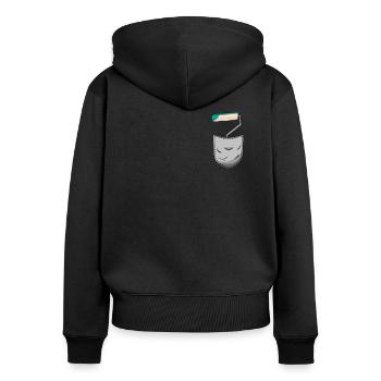 House Painter Decorator Pocket - Women's Premium Organic Zip Hoodie - black - Back - Julia (174cm)
