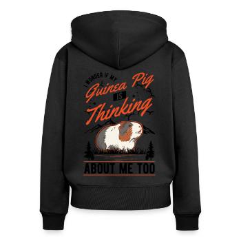 Guinea Pig Gift Guinea Pig - Women's Premium Organic Zip Hoodie - black - Back - Julia (174cm)