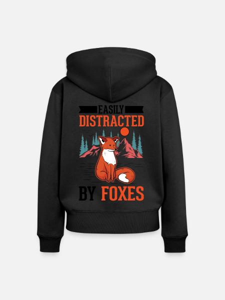 Fuchs Geschenk Rotfuchs - Frauen Premium Bio Zip Hoodie -