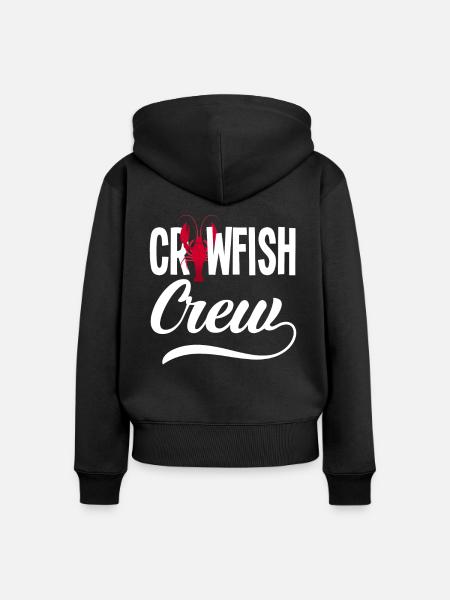 Langusten Team - Frauen Premium Bio Zip Hoodie - Schwarz