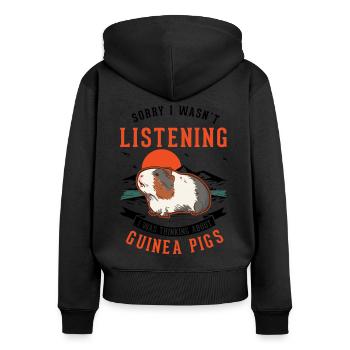 Guinea Pig Gift Guinea Pig - Women's Premium Organic Zip Hoodie - black - Back - Julia (174cm)