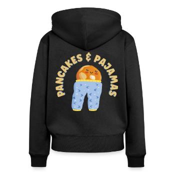 Pancake Lover Kids Pancakes & - Women's Premium Organic Zip Hoodie - black - Back - Julia (174cm)