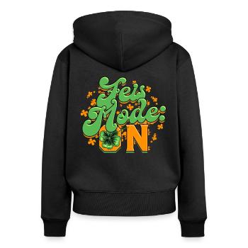 Irish Dance Irischer Tanz Feis Mode On - Frauen Premium Bio Zip Hoodie - Schwarz - Hinten - Julia (174cm)