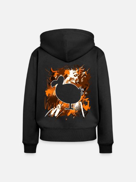 Dodo - Frauen Premium Bio Zip Hoodie - Schwarz