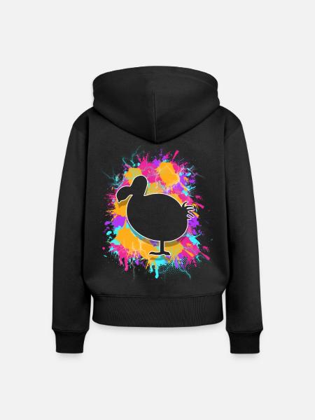 Dodo - Frauen Premium Bio Zip Hoodie - Schwarz