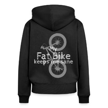 Fatbike Blague Fat Bike - Sweat à capuche zippé Premium bio Femme - noir - Dos - Julia (174cm)