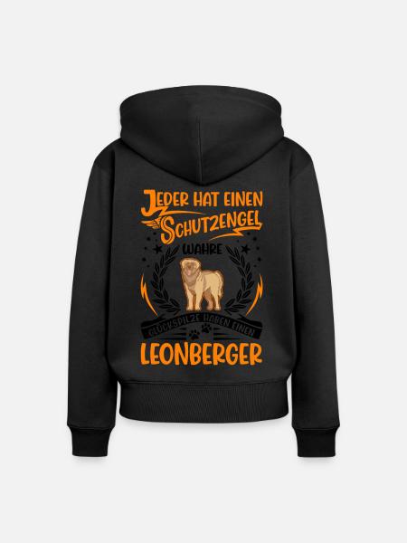 Leonberger Schutzengel - Frauen Premium Bio Zip Hoodie - 