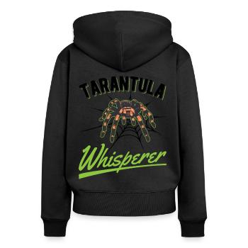 Tarantel Flüsterer Tarantula Whisperer - Frauen Premium Bio Zip Hoodie - Schwarz - Hinten - Julia (174cm)