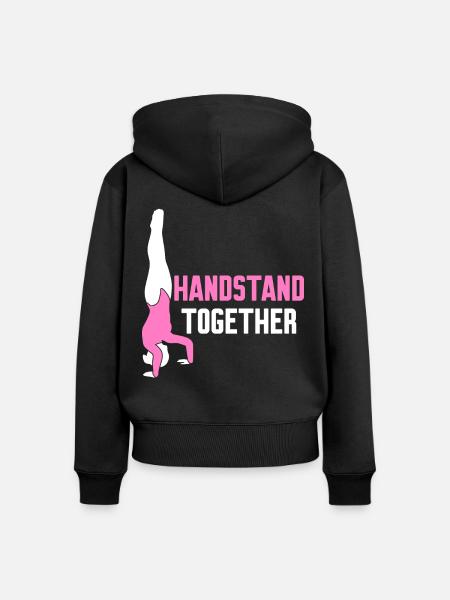 Gymnast Handstand Handstands - Frauen Premium Bio Zip Hoodie - Schwarz