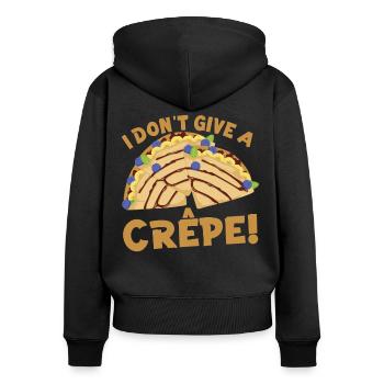 Pancake Lover Kids Pun I Don't - Women's Premium Organic Zip Hoodie - black - Back - Julia (174cm)