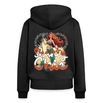Shanty Chor Seemannslieder Shanty Chic - Frauen Premium Bio Zip Hoodie - Schwarz - Hinten - Julia (174cm)