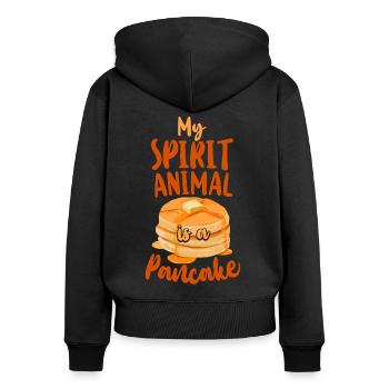 Pancake Lover Kids My Spirit - Women's Premium Organic Zip Hoodie - black - Back - Julia (174cm)