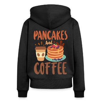Pancake Lover Kids Pancakes And - Women's Premium Organic Zip Hoodie - black - Back - Julia (174cm)