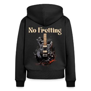 Kein Ärgernis Lustiges Zitat Gitarrenlehrer - Frauen Premium Bio Zip Hoodie - Schwarz - Hinten - Julia (174cm)