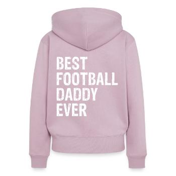 American Football Daddy - Best Football Daddy Ever - Frauen Premium Bio Zip Hoodie - Altrosa - Hinten - Julia (174cm)