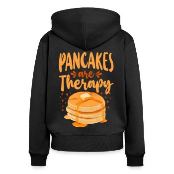 Pancake Lover Kids Pancakes Are - Women's Premium Organic Zip Hoodie - black - Back - Julia (174cm)