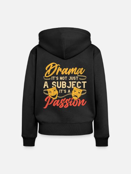 Theaterunterricht Schauspiellehrer Schauspielerei - Frauen Premium Bio Zip Hoodie - Schwarz