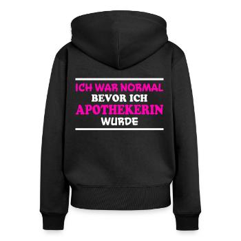 Apothekerin Spruch Apotheke Apothekerin Geschenk - Frauen Premium Bio Zip Hoodie - Schwarz - Hinten - Julia (174cm)