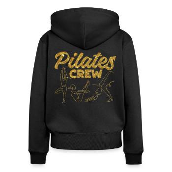 Instructeur de Pilates Professeur de Pilates - Sweat à capuche zippé Premium bio Femme - noir - Dos - Julia (174cm)