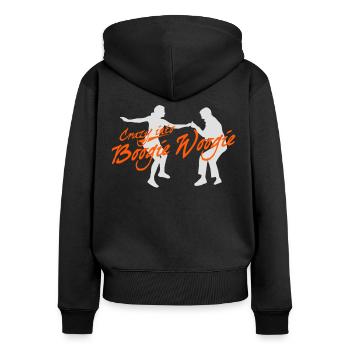 Boogie Woogie Swing Dance Dancing - Women's Premium Organic Zip Hoodie - black - Back - Julia (174cm)