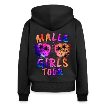 Malle Girls Tour - Women's Premium Organic Zip Hoodie - black - Back - Julia (174cm)