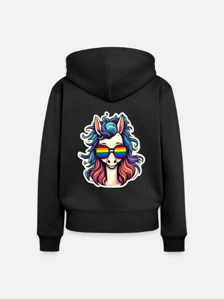 LGBTQ Pride Month - Frauen Premium Bio Zip Hoodie - Schwarz