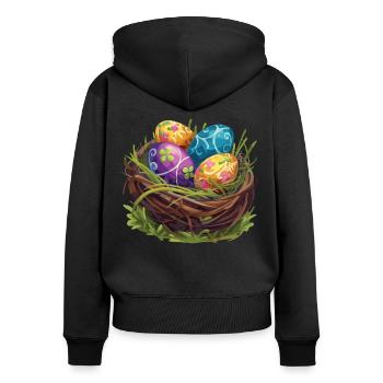 Easter Eostre Pagan Spring - Women's Premium Organic Zip Hoodie - black - Back - Julia (174cm)
