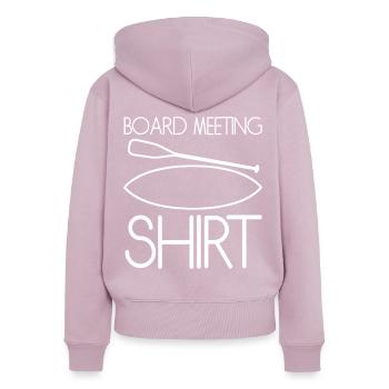 SUP Board Meeting - Women's Premium Organic Zip Hoodie - dusky pink - Back - Julia (174cm)