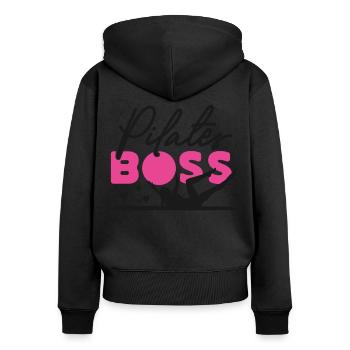 Pilates Instructor Teacher Pilates - Frauen Premium Bio Zip Hoodie - Schwarz - Hinten - Julia (174cm)