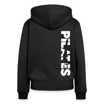 Instructeur de Pilates Professeur de Pilates - Sweat à capuche zippé Premium bio Femme - noir - Dos - Julia (174cm)