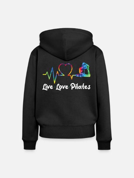 Pilates Instructor Teacher - Frauen Premium Bio Zip Hoodie - Schwarz