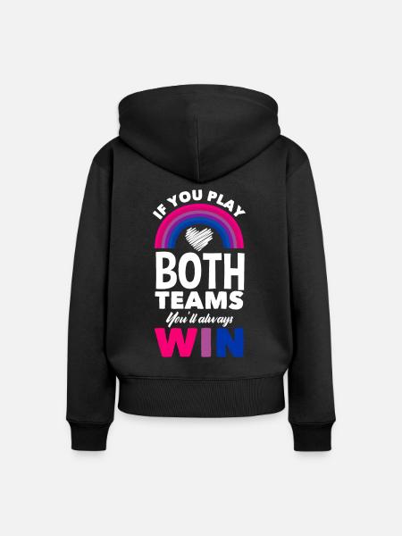 Bisexuell Stolz Regenbogen - Frauen Premium Bio Zip Hoodie - Schwarz