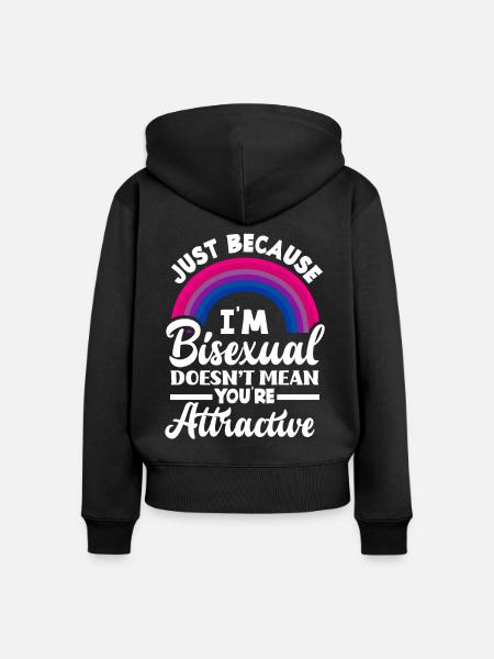 Bisexuell Attraktiv Regenbogen - Frauen Premium Bio Zip Hoodie - Schwarz